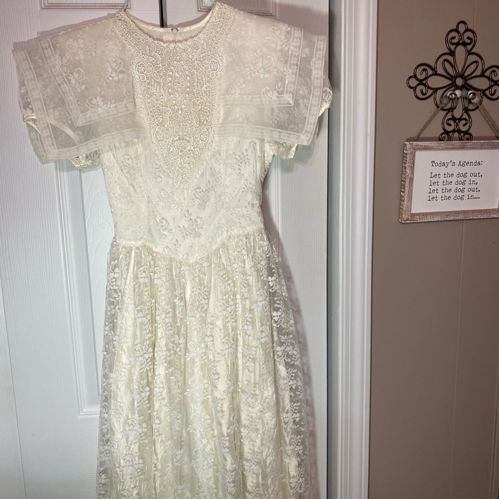Embroidered lace double skirt, Jessica McClintock, Girl Size 12